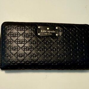 Kate Spade Black Embossed Wallet